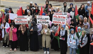 Adıyaman Üniversitesi İsrail’in Gazze’ye yönelik saldırılarını protesto etti